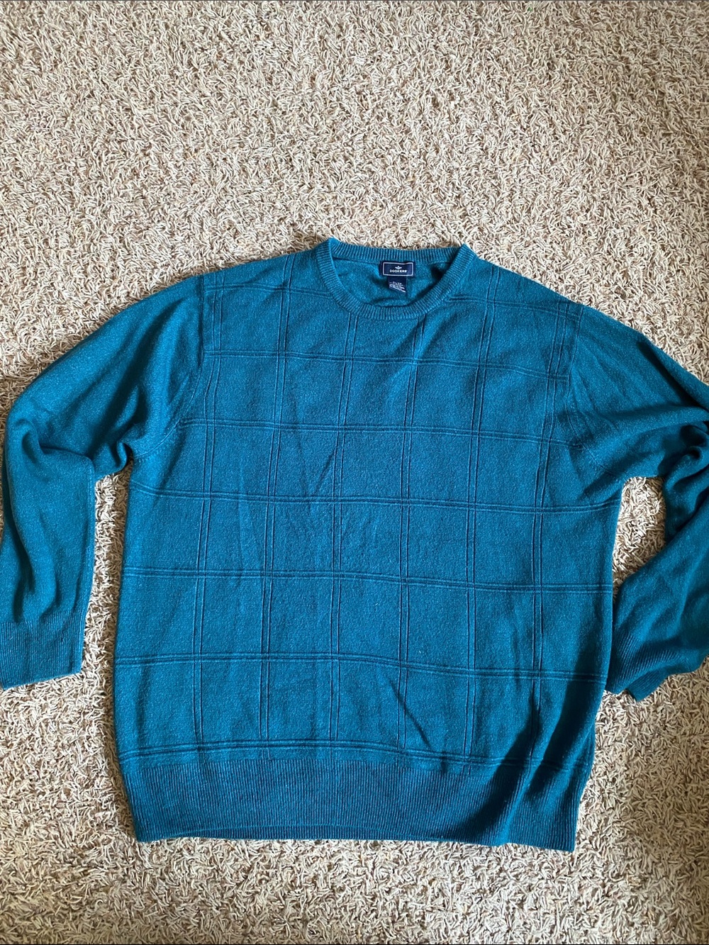 Men’s Long sleeve Teal Dockers Sweater XL